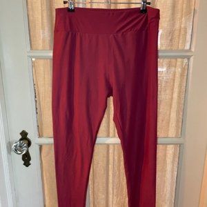 LulaRoe Tall and Curvy Maroon Leggings